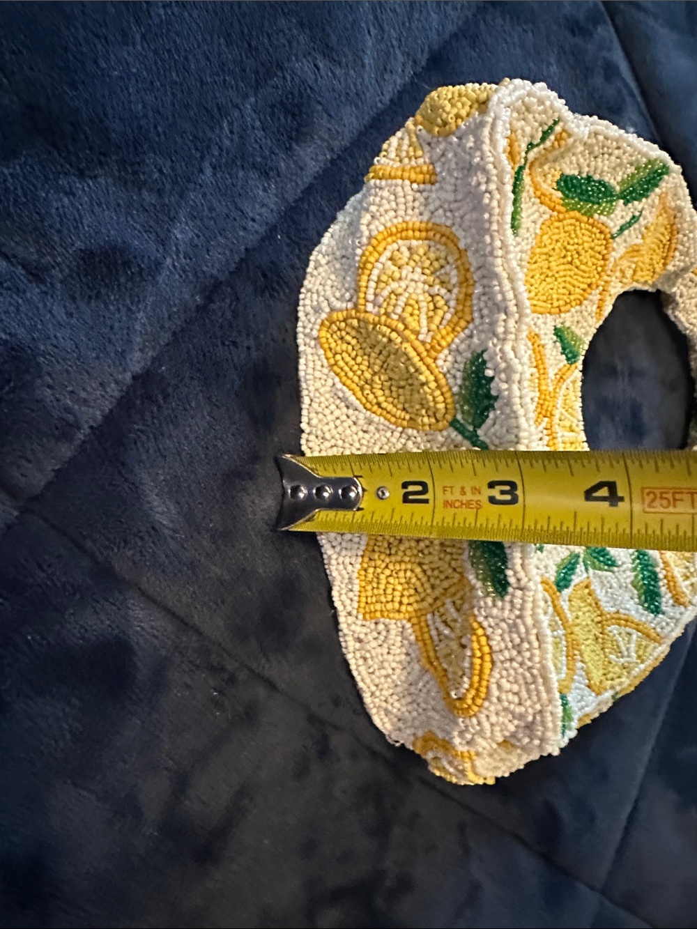 Beaded Lemon Motif Mini Bag - Yellow - Picture 11 of 11